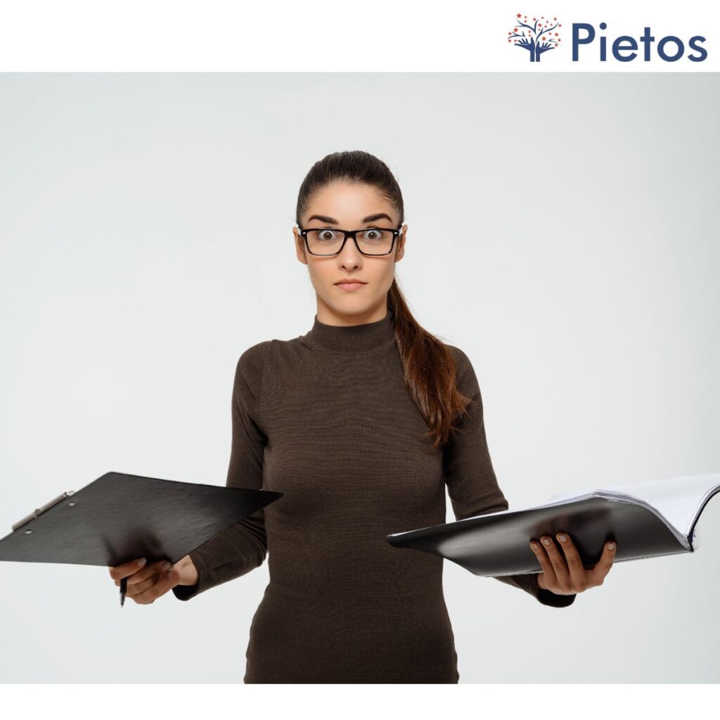 HR manager verifying employment history records in India