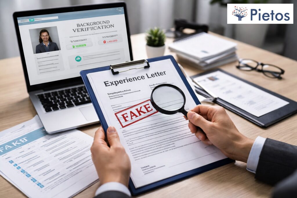 Fake experience letters India being reviewed during employee background verification