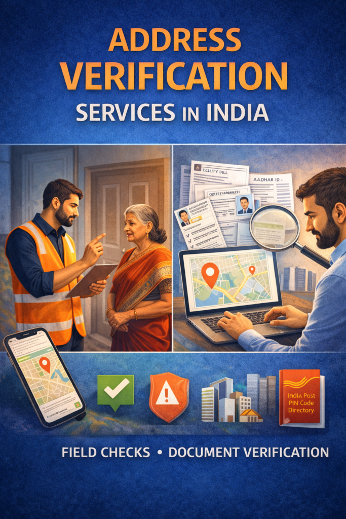 Address verification services in India showing physical field checks and digital address validation