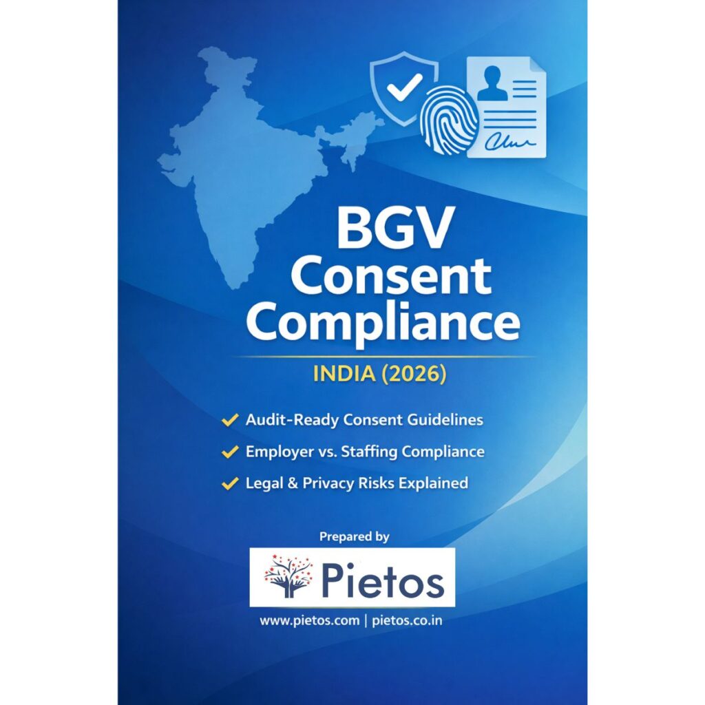 Background verification consent compliance white paper India 2026 for employers and staffing companies
