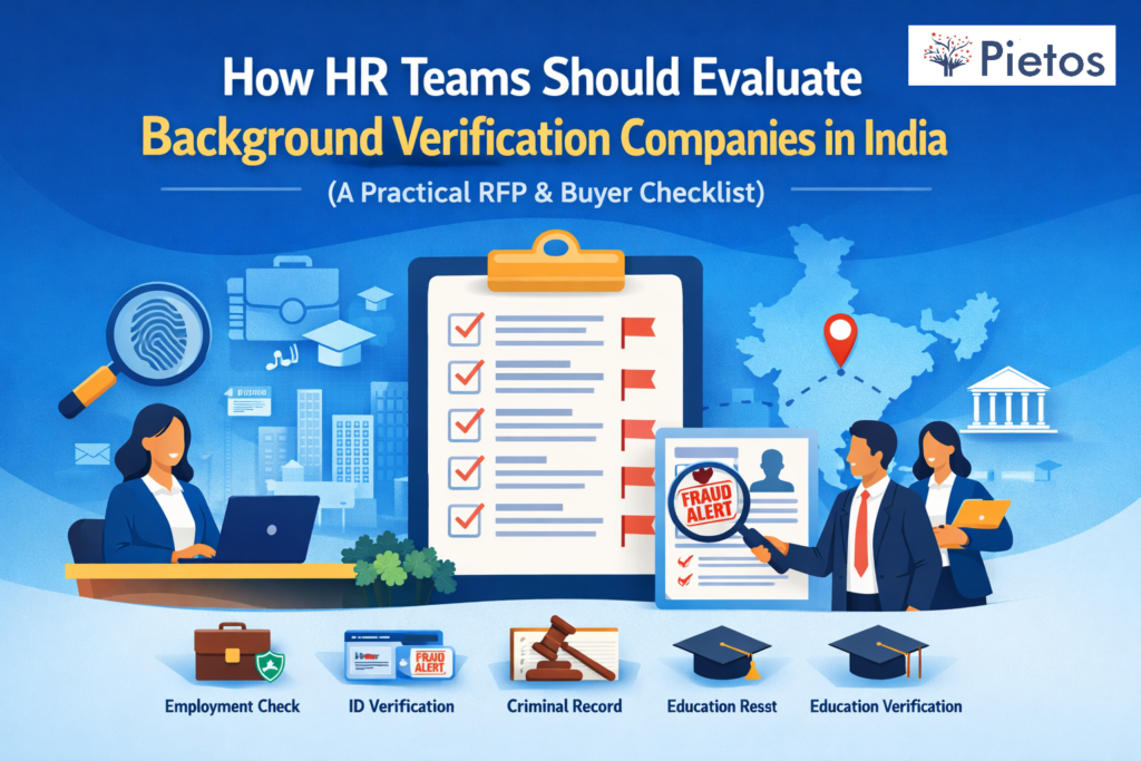 HR RFP checklist to evaluate background verification companies in India for safe and compliant hiring