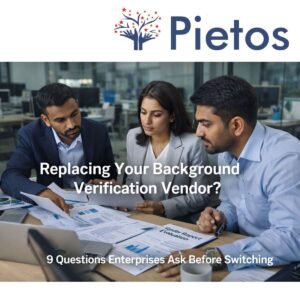 Enterprise HR team reviewing background verification vendor replacement strategy in India