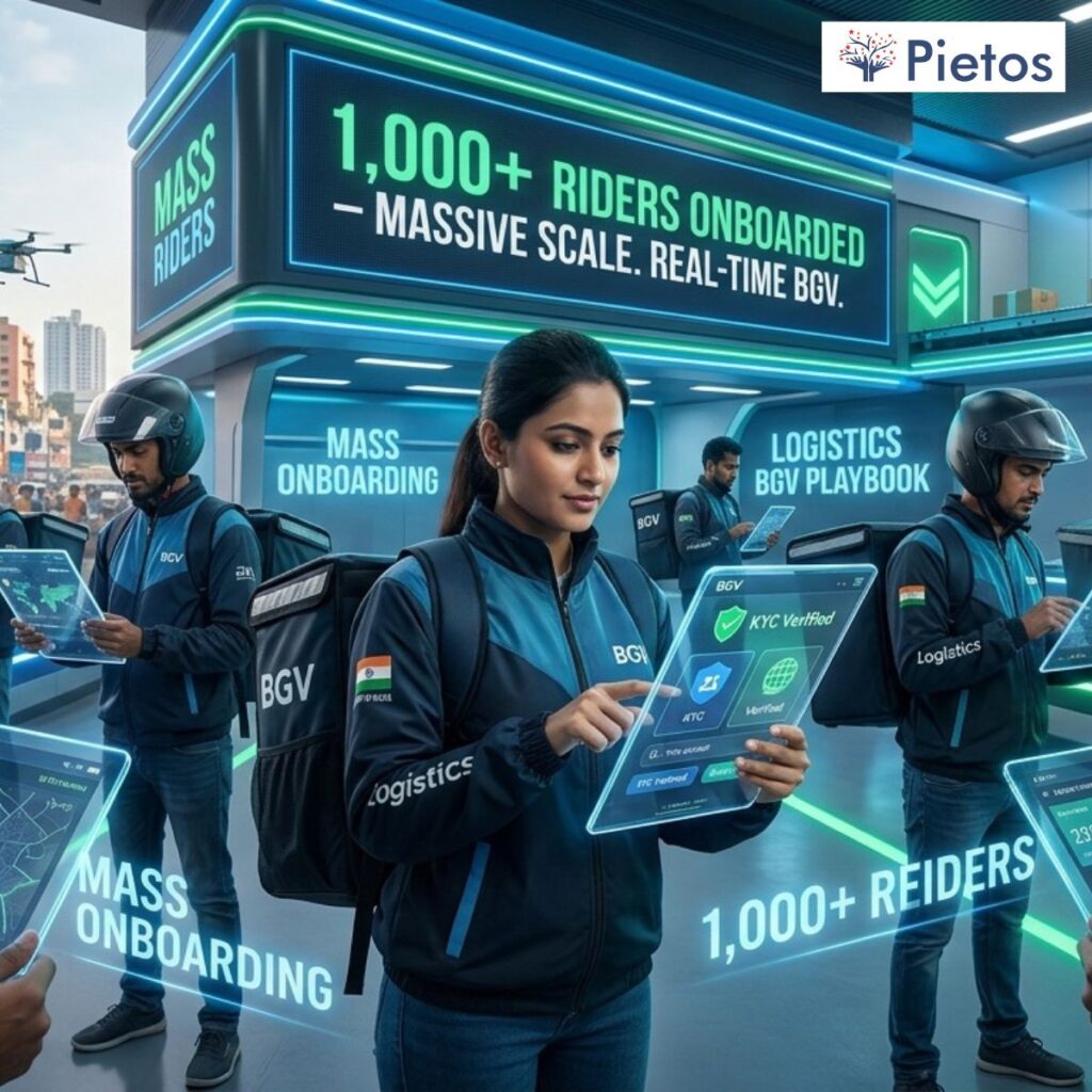 Mass onboarding for logistics riders in an Indian warehouse 2026